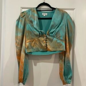 Superdown cropped blouse - size small, only worn once!